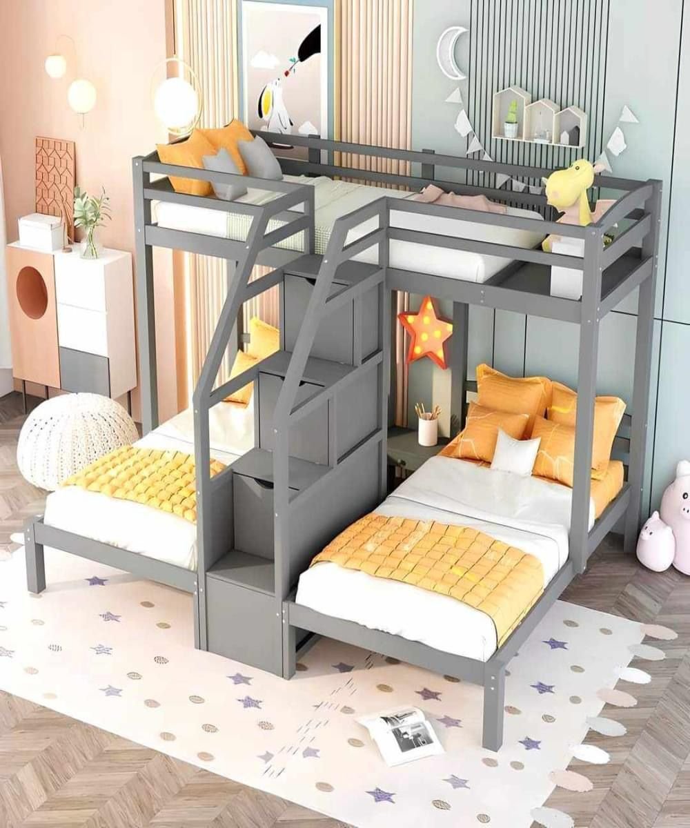 Triple Bunk Bed (3 beds in one)